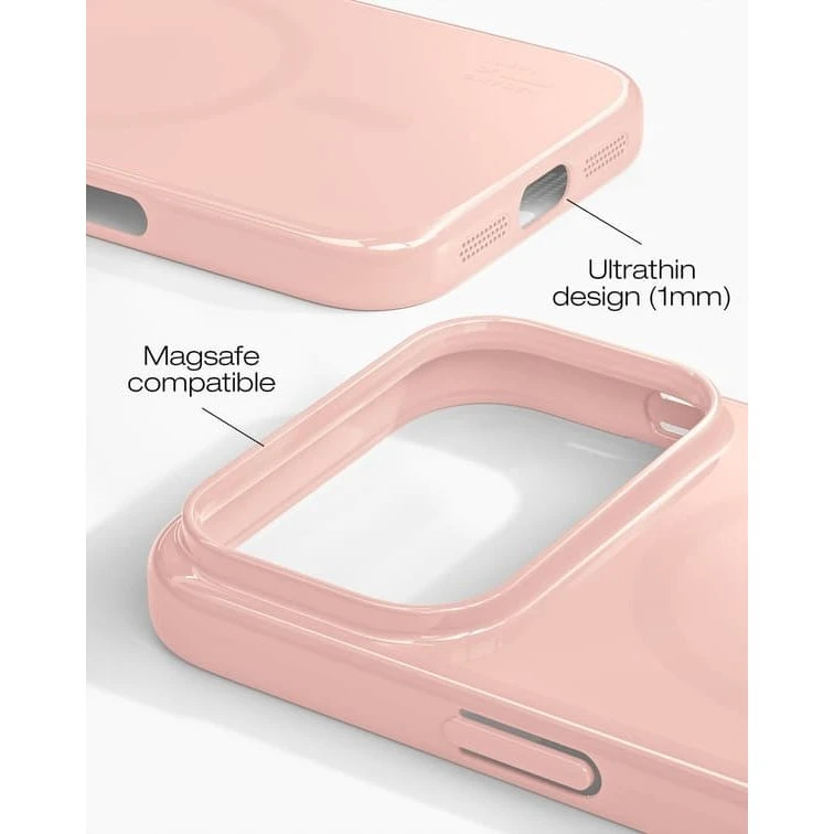 Slim Case MagSafe til iPhone 17 Pro - Glossy Blush Pink