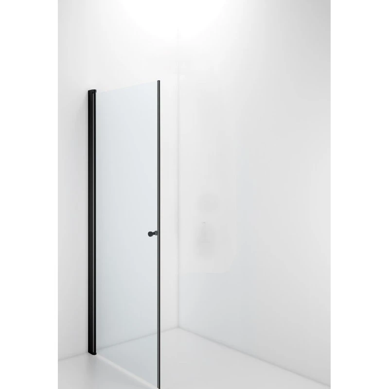 Contura Shower Space brusedør 57 cm, klart glas, sort profil