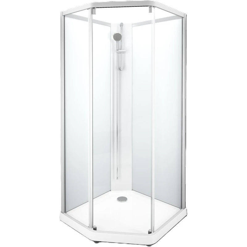 Showerama Classic brusekabine 90x90 cm, frostet/klart glas