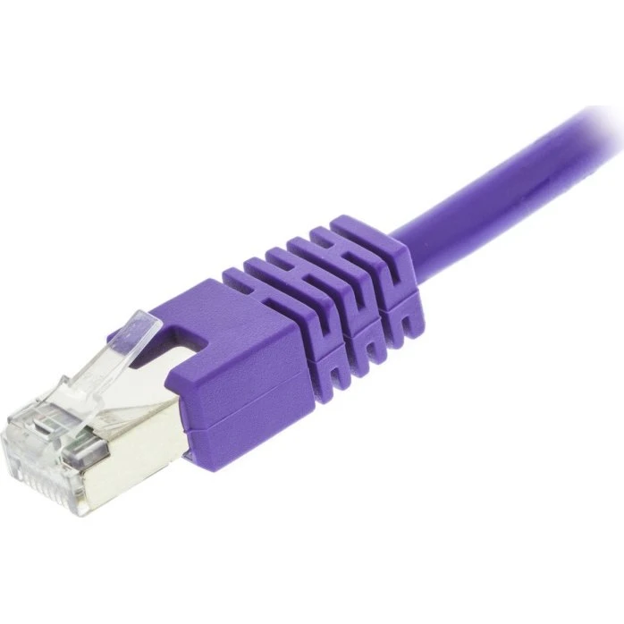 Deltaco LAN CAT 6 F/UTP Patchkabel, Lilla, 0.3m