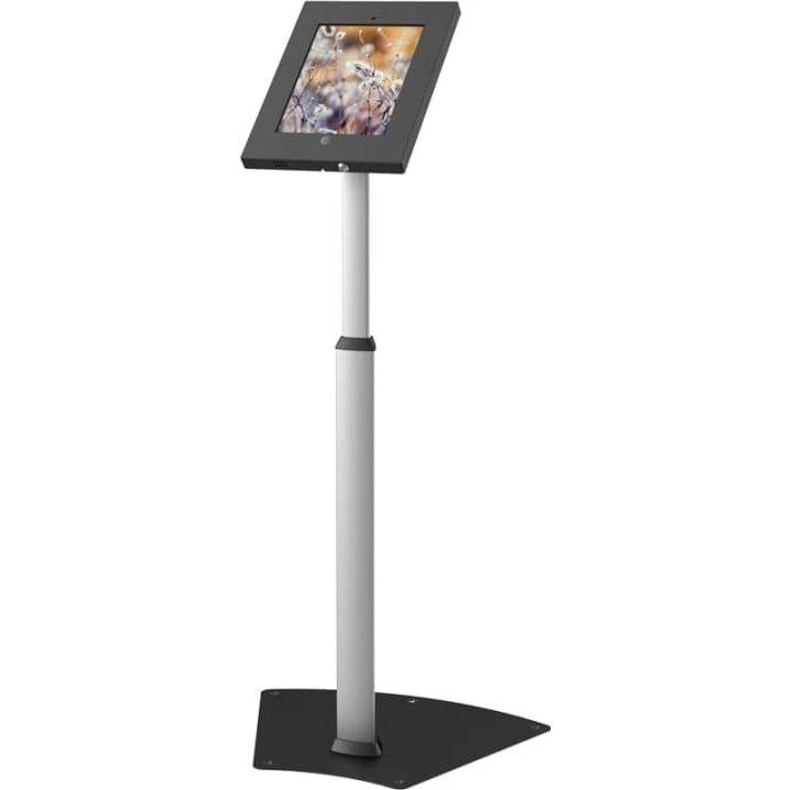 EPZI aflåselig gulvstander til iPad 2/3/4/Air/Air2 - Sølv/Sort