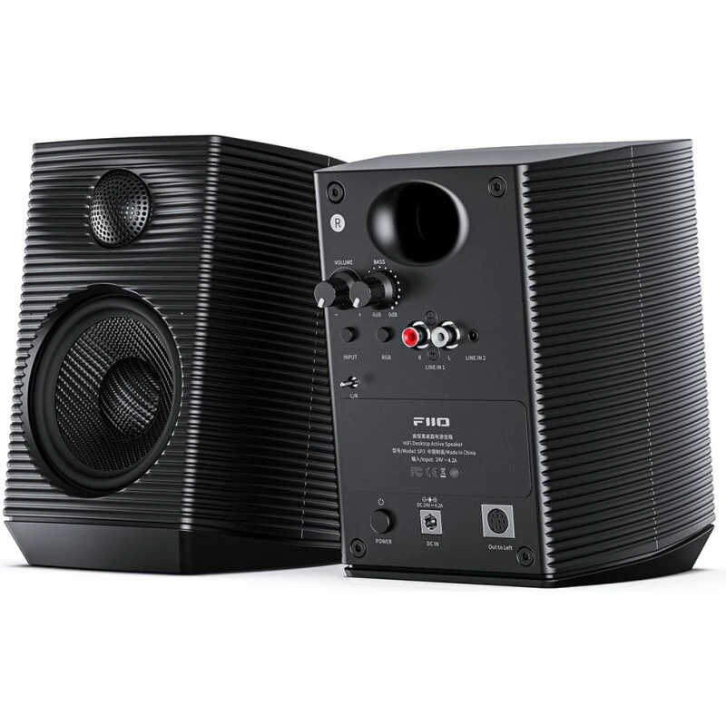 FiiO SP3 aktive bogreolhøjttalere 2 stk. – Hvid