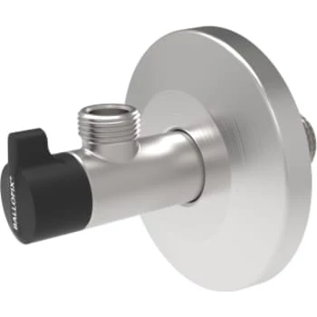 Broen Ballofix vinkelventil rustfri 3/8" x 1/2" med roset