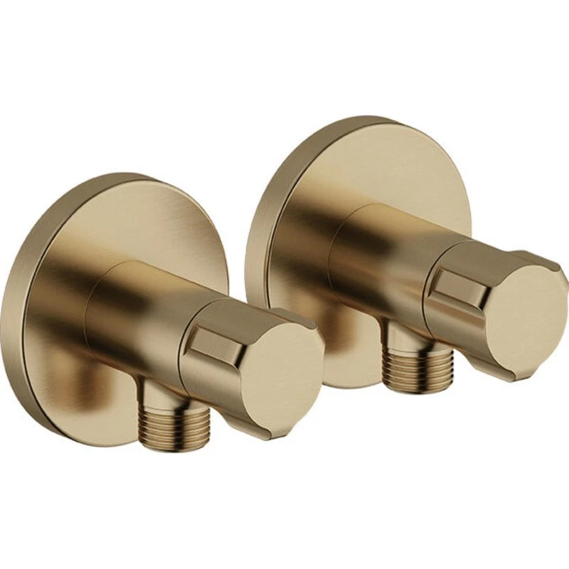 Damixa stopventil 1/2 x 3/8" nippel, 2 stk., børstet bronze