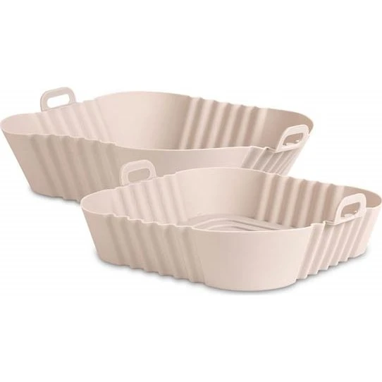 Airfryer Silikoneforme Kvadratisk - 2 stk. (18x18cm & 21x21cm)