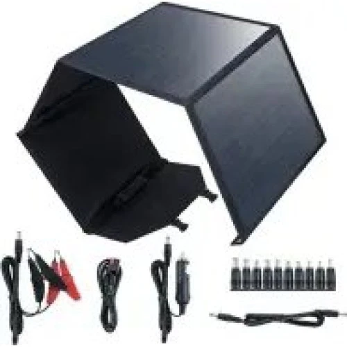 Lakuda Solcellepanel 80W med 2 USB og 18V DC - Solcelleoplader