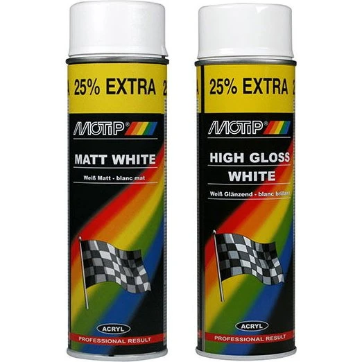 Motip Spraymaling Mat Hvid 500 ml