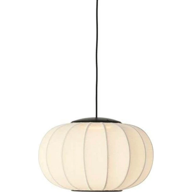 Made By Hand Knit-Wit 45 Oval LED-pendel, Pearl White, Ø 45 cm
