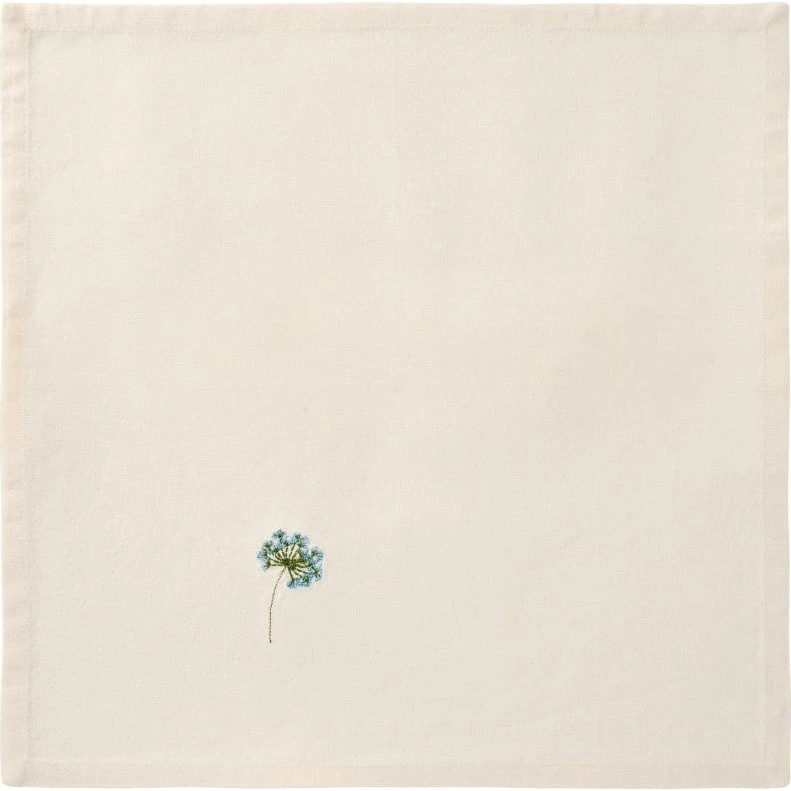 Ib Laursen Stofserviet Flora 40x40 cm Blå blomst