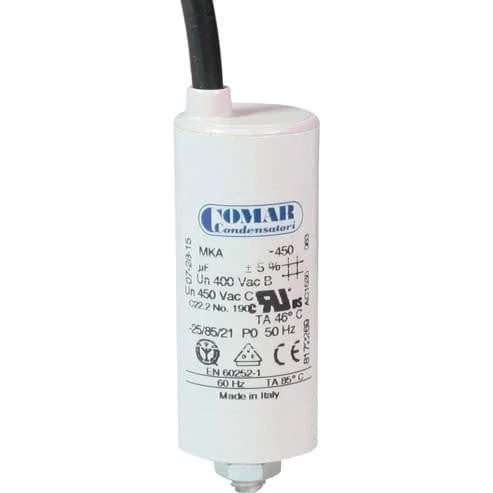 Driftkondensator 14uF 35x70 450V med 250mm kabel