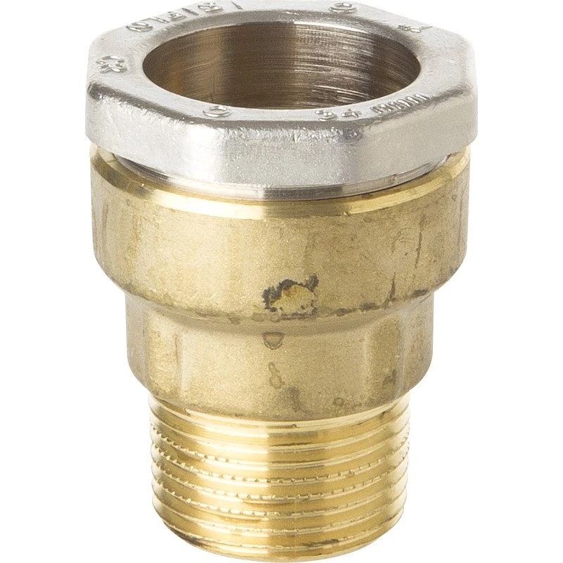 Isiflo overgangsnippel 34mm x 1" i messing