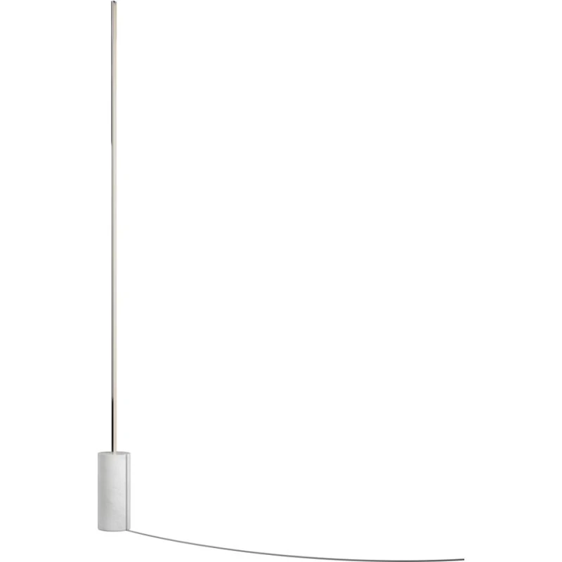 Sackit Expo 185 gulvlampe, børstet stål