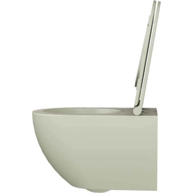 Lavabo Comoda væghængt toilet, mat grøn, uden skyllekant