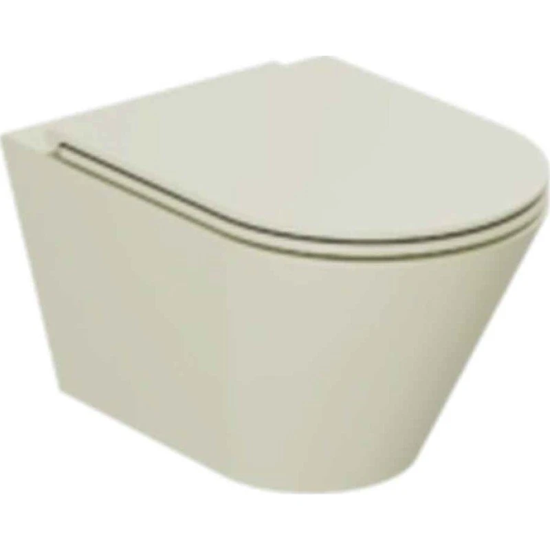 Lavabo Forma væghængt toilet, uden skyllekant, mat grøn