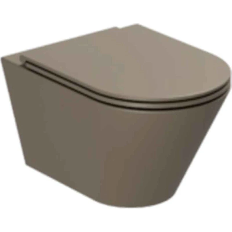 Lavabo Forma væghængt toilet, mat brun, uden skyllekant