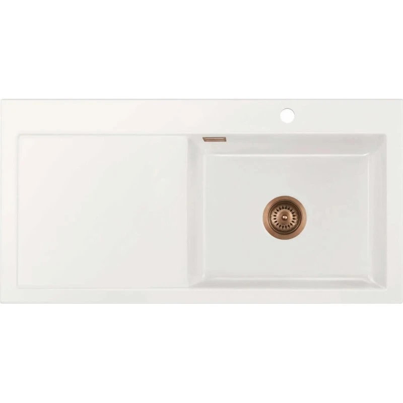 Lavabo Mera 100 SL køkkenvask i hvid keramik, 100x51 cm