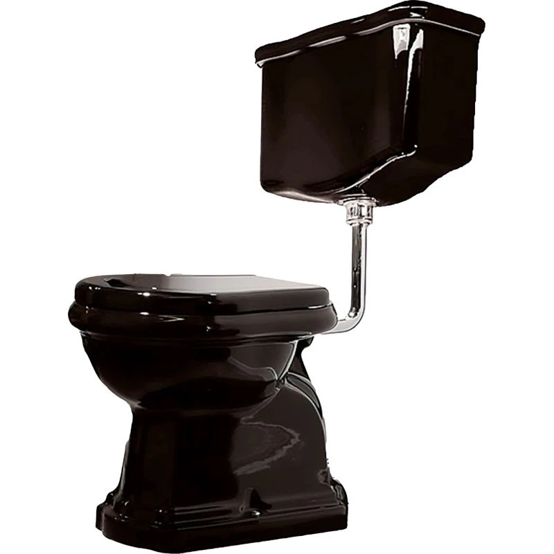 Retro Low toilet, sort