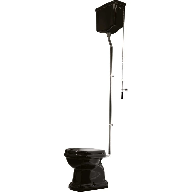 Retro High toilet, sort