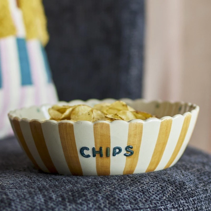 Bloomingville Chips Skål i stentøj - 24 cm