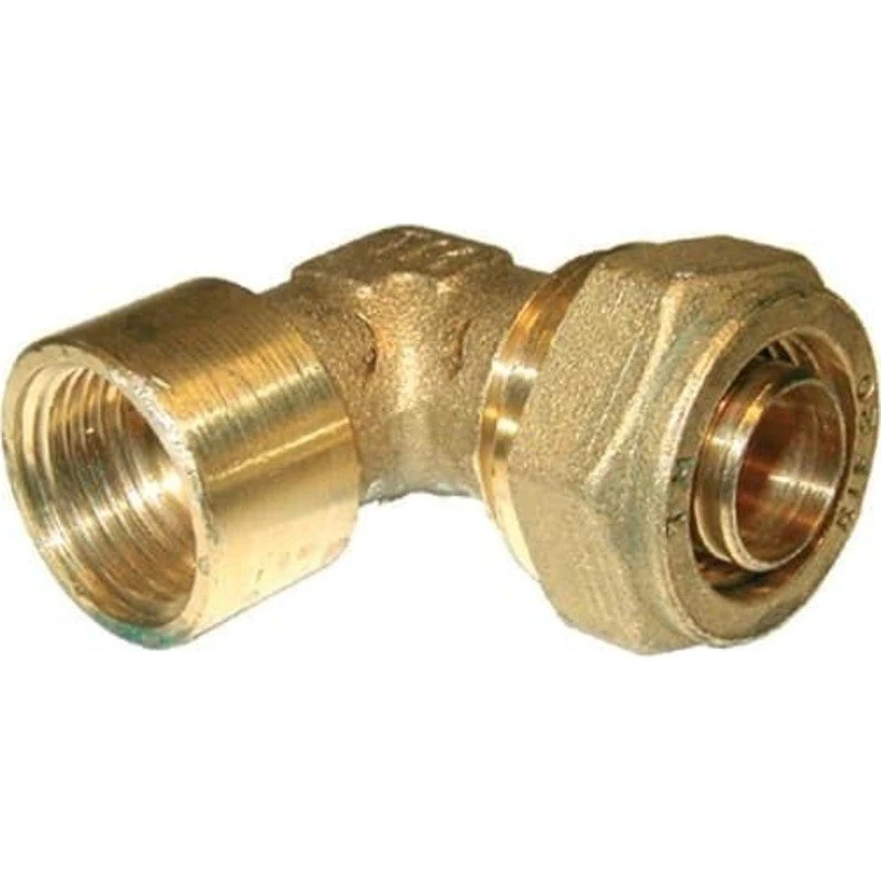 Pex vinkel med muffe, 15 mm x 3/4"