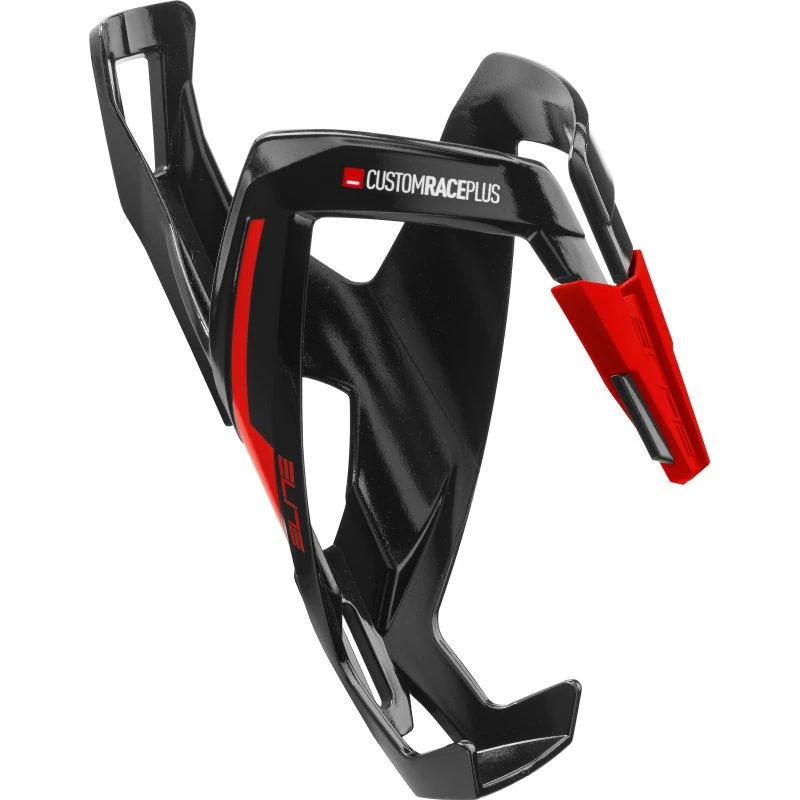 Elite CustomRace+ Flaskeholder - Sort Glossy Rød