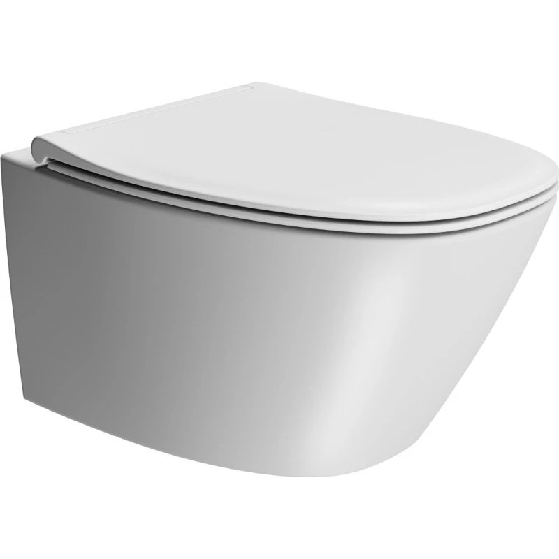 GSI Modo+ væghængt toilet, uden skyllekant, mat hvid