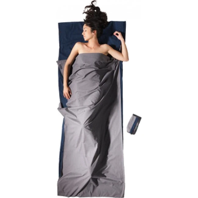 Cocoon Travelsheet i 100% bomuld - Tuareg/Elephant Grey