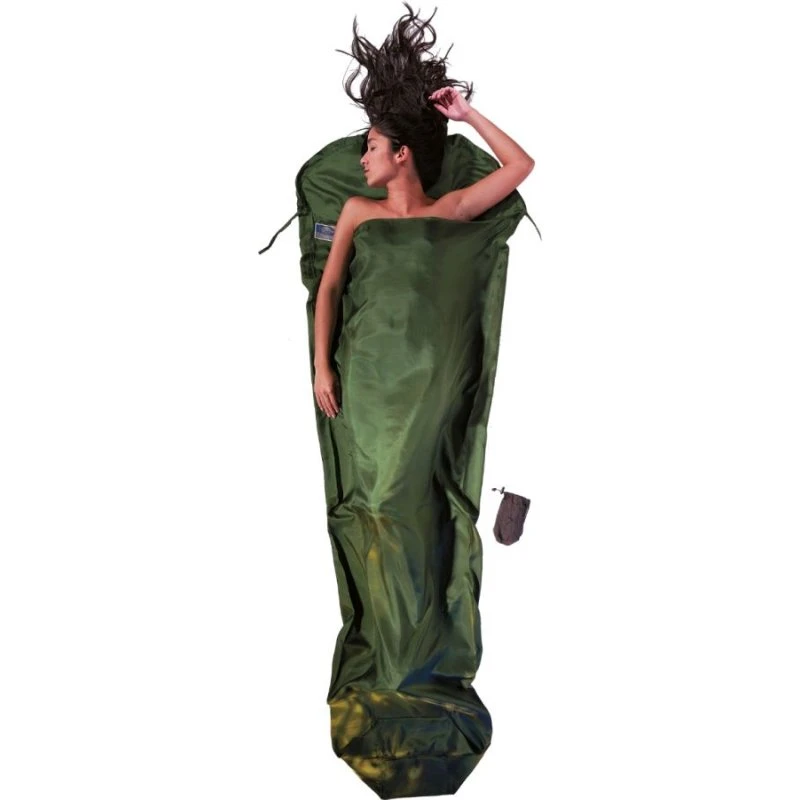 Cocoon MummyLiner 100% silke - Dark Olive Green