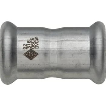 Turbo Inox 28 mm dobbeltmuffe i rustfrit stål