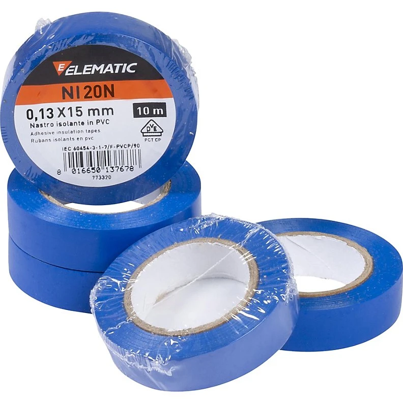 Elematic PVC tape 15 mm Blå, 10 m