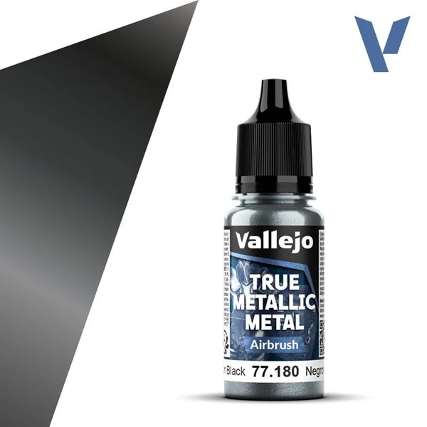Vallejo True Metallic Metal Airbrush - Obsidian Black 18ml