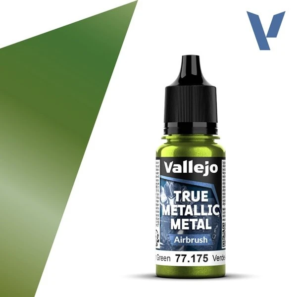 Vallejo True Metallic Metal Airbrush - Amber Green 18ml