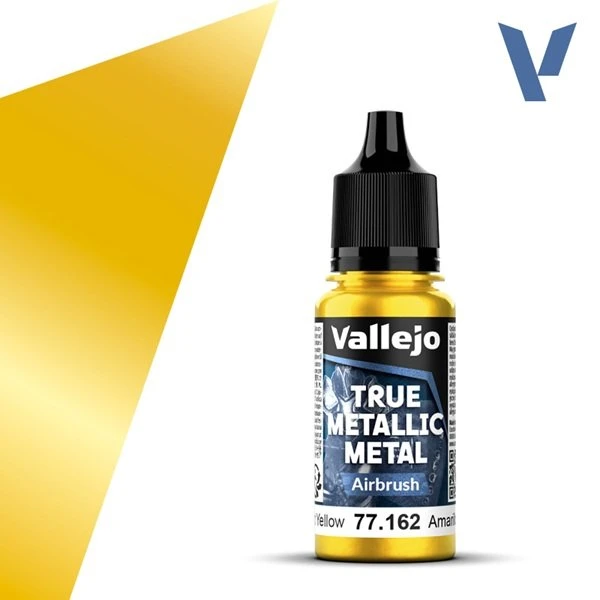 Vallejo True Metallic Metal Airbrush - Radiant Yellow 18ml
