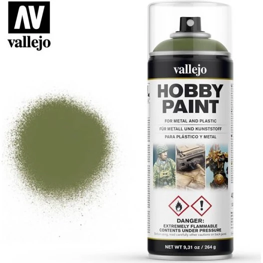 Vallejo Hobby Paint Primer Spray - Goblin Green - 400ml