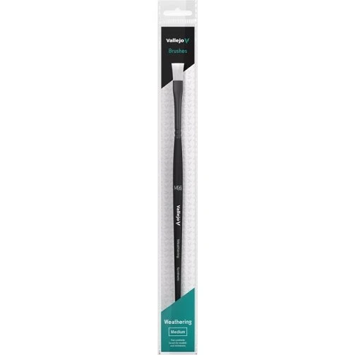 Vallejo Weathering Brush - Medium - Flat - Syntetisk