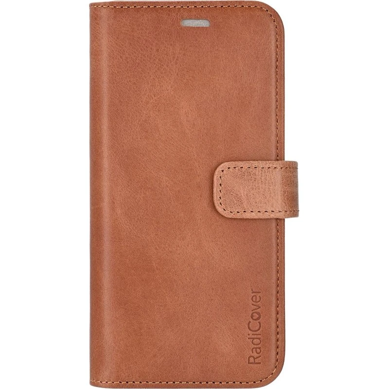 Radicover 2-i-1 Anti Radiation Lædercover til iPhone 17/18 Pro - Brun
