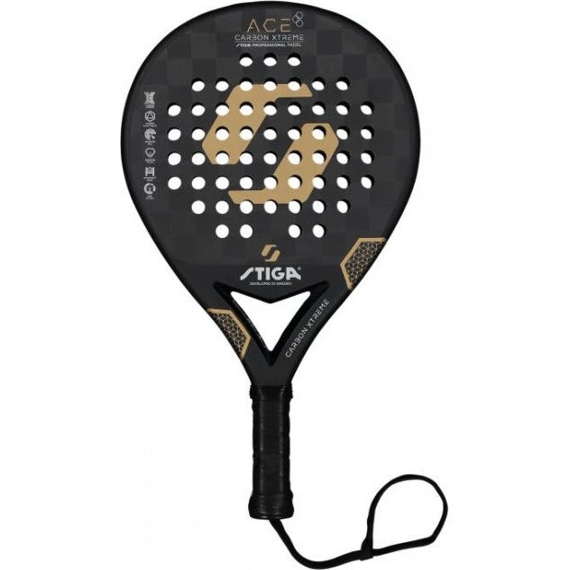 Stiga Ace Padelbat - 24k Carbon Xtreme (Sort/Beige)
