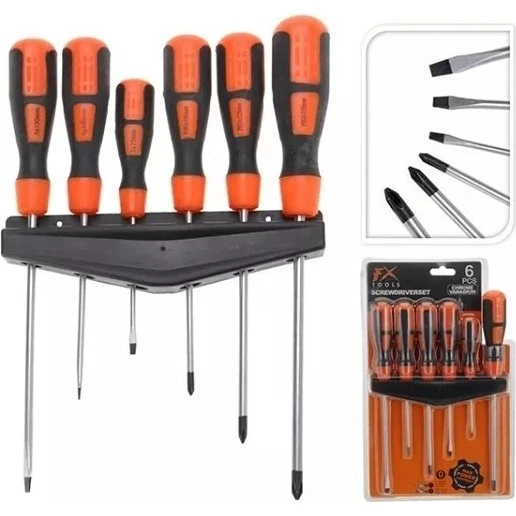 FX Tools Skruetrækkersæt, 6 dele - Krom Vanadium