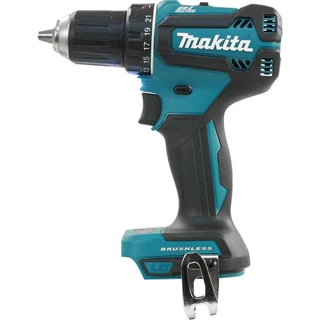 Makita DHP485Z 18V skruemaskine med slag, børsteløs, nøglefri