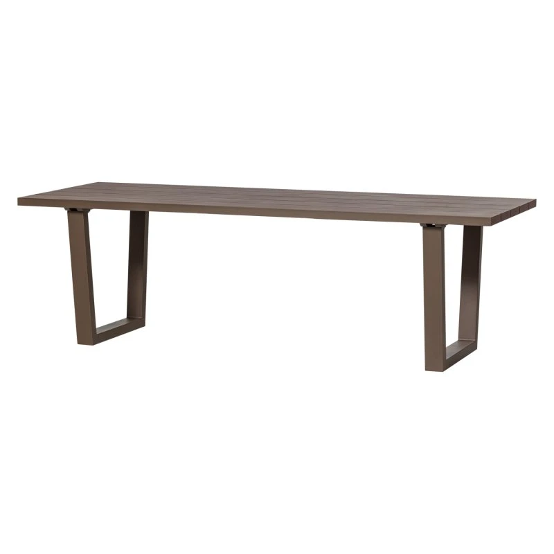 WOOOD Bear Havebord i Brun Aluminium, 240x87 cm