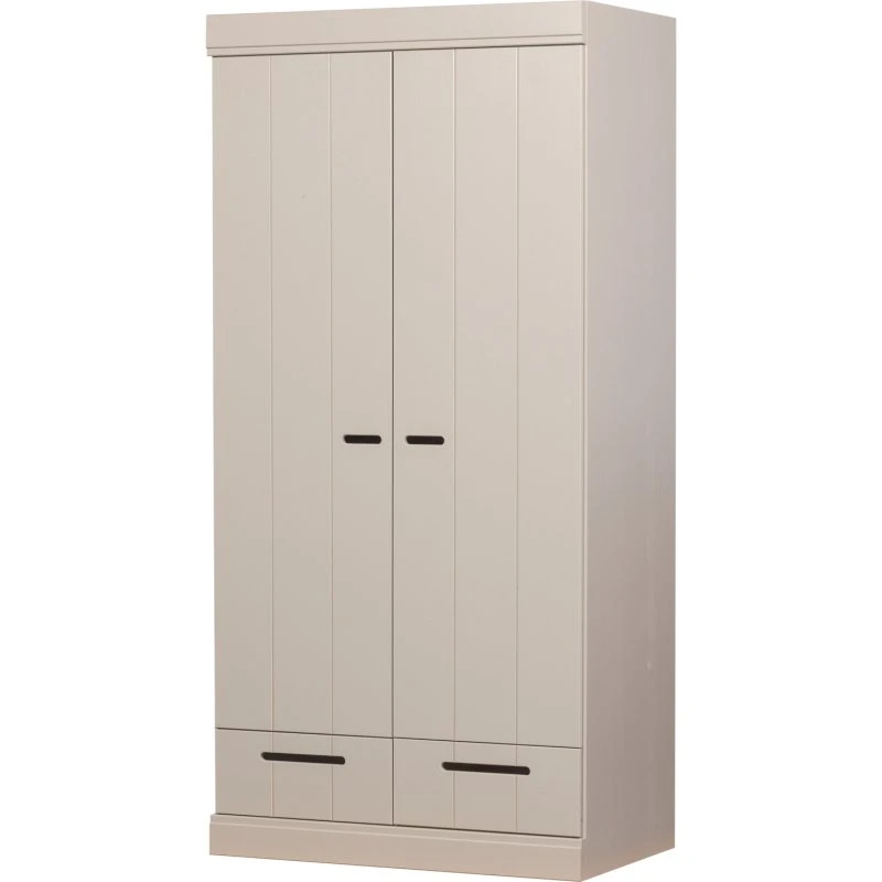 WOOOD Connect Garderobeskab i massivt fyrretræ - Beige - H195xB94xD53
