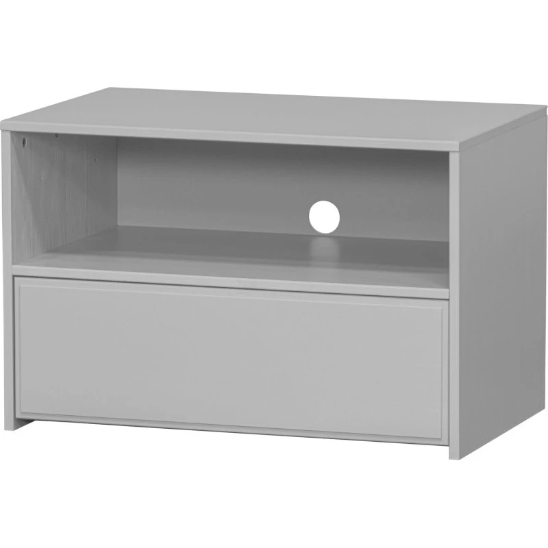 WOOOD Yissa TV-bord i fyrretræ, Cloud Grey - 46x70x44 cm