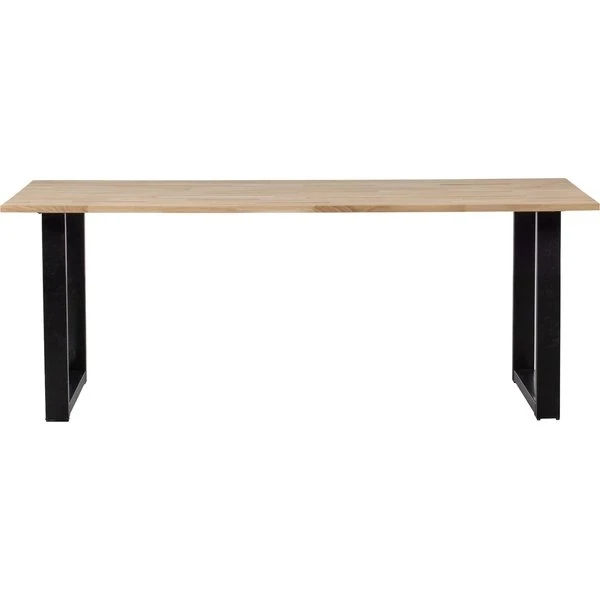 WOOOD Tablo Spisebord i Massiv Eg med U-ben 200x90 cm