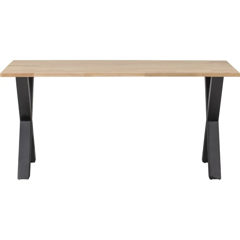 WOOOD Tablo spisebord 180x90 cm - Natur eg og sort stål