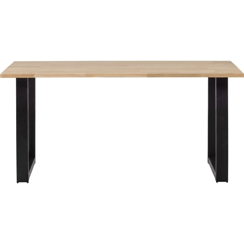 WOOOD Tablo spisebord, rektangulær - natur eg og sort stål (180x90)