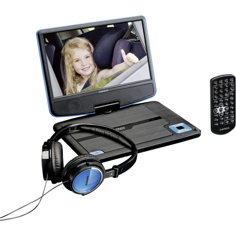 Lenco DVP-910 9" bærbar DVD-afspiller, blå/sort