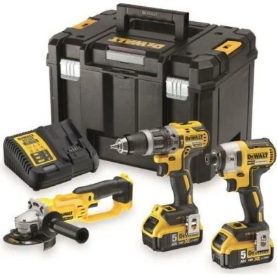 DeWALT 18V sæt DCD796 + DCF887 + DCG412 – uden batteri