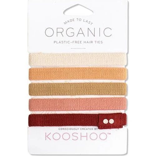 Kooshoo Hårelastikker Ginger - 5 stk. Øko & Plastikfri