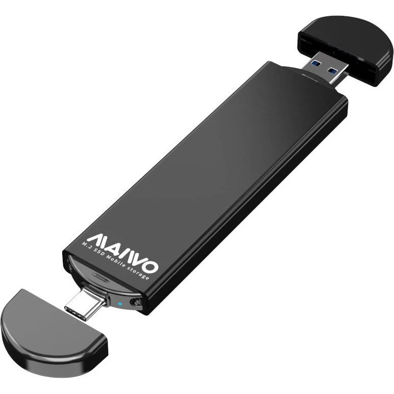 Maiwo K1683P2 M.2 NVMe & SATA SSD Kabinet - 10 Gbps USB-C/A