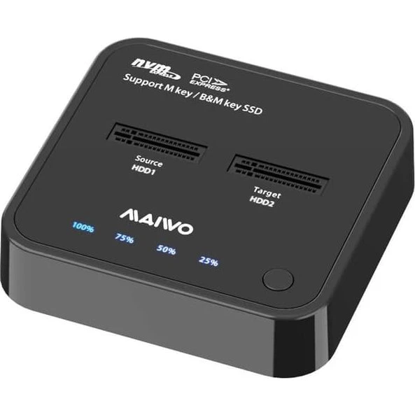 Maiwo K3016P NVMe SSD Dockingstation til 1:1 Disk Kloning